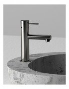 Смеситель для раковины Mariani Ultraminimal однорычажный с донным клапаном нержавеющая сталь/черный матовый 380UMX.ON