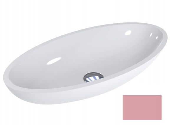 Раковина для ванной Miraggio Nice 59,5х29,7 см литой мрамор Miramarble светло-розовый 0000619