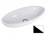 Раковина для ванної Miraggio Nice 59,5х29,7 см мармур мармур Miramarble білий/чорний матовий 0000947