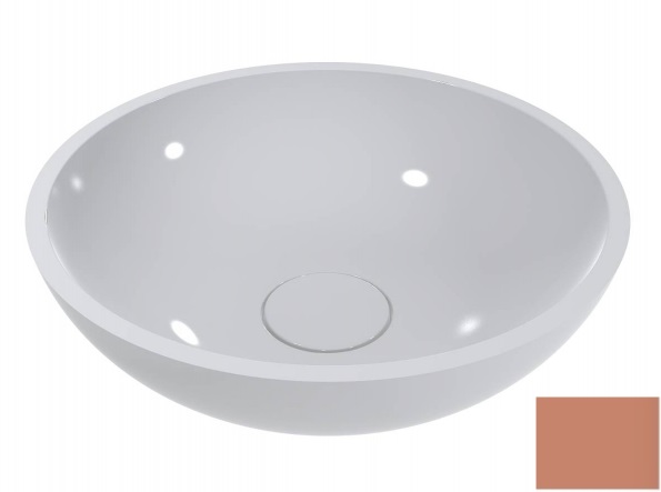 Раковина для ванной Miraggio Palermo Ø49,7 см литой мрамор Miramarble бежево-красный матовый 0000962