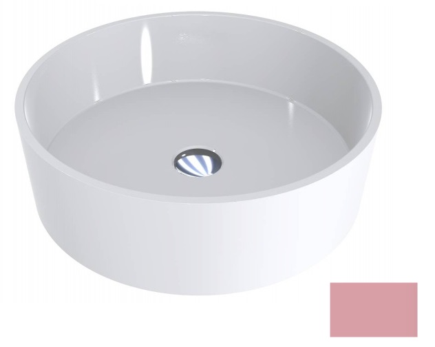 Раковина для ванної Miraggio Sofia Ø47,7 см литий мармур Miramarble світло-рожевий 0000341