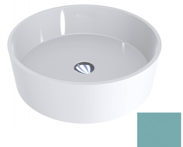 Раковина для ванной Miraggio Sofia Ø47,7 см литой мрамор Miramarble пастельно-бирюзовый 0000342
