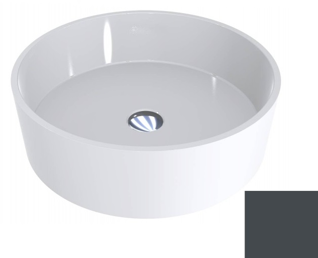 Раковина для ванной Miraggio Sofia Ø47,7 см литой мрамор Miramarble графитовый серый 0000343