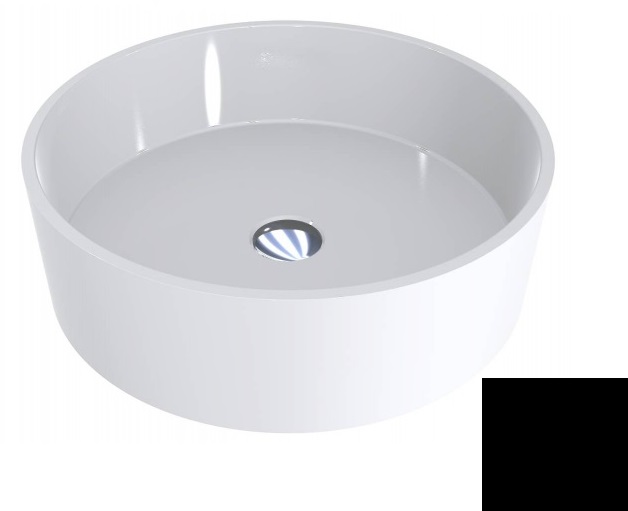 Раковина для ванной Miraggio Sofia Ø47,7 см литой мрамор Miramarble черный матовый 0000345