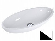 Раковина для ванной Miraggio Nice 59,5х29,7 см литой мрамор Miramarble белый/черный матовый 0000947