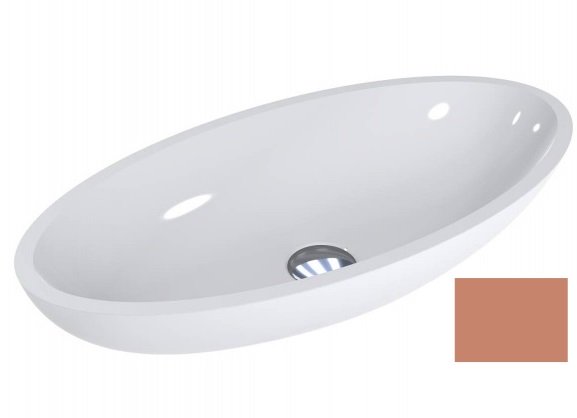 Раковина для ванной Miraggio Nice 59,5х29,7 см литой мрамор Miramarble бежево-красный 0001134