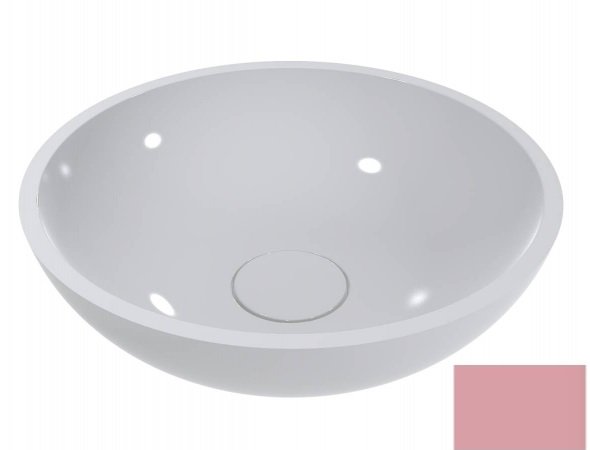 Раковина для ванной Miraggio Palermo Ø49,7 см литой мрамор Miramarble светло-розовый 0000335