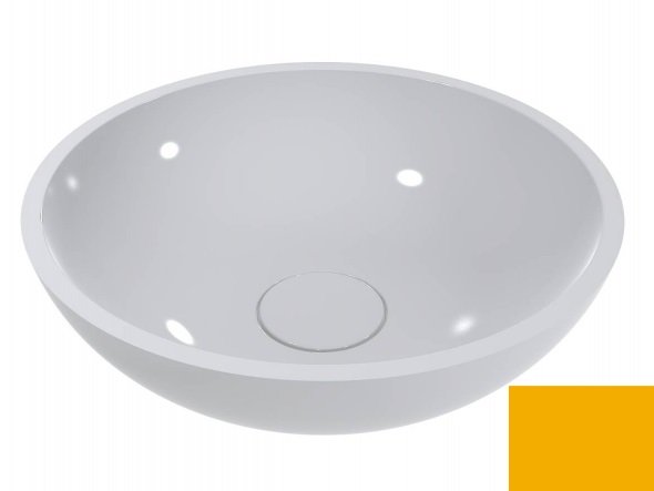 Раковина для ванной Miraggio Palermo Ø49,7 см литой мрамор Miramarble сигнальный желтый 0000639
