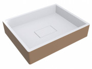 Раковина для ванной Miraggio Capri 49,4х39,5 см литой мрамор Miramarble жемчужно-золотой 0000634