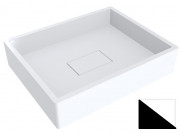 Раковина для ванной Miraggio Capri 49,4х39,5 см литой мрамор Miramarble белый/черный матовый 0000764