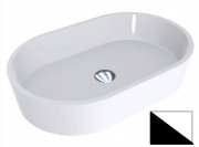 Раковина для ванной Miraggio Sorrento 55х35,1 см литой мрамор Miramarble белый/черный матовый 0000621