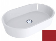 Раковина для ванної Miraggio Sorrento 55х35,1 см литий мармур Miramarble кармінно-червоний матовий 0001203