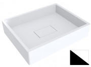 Раковина для ванной Miraggio Capri 49,4х39,5 см литой мрамор Miramarble белый/черный матовый 0000764