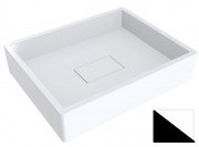 Раковина для ванной Miraggio Capri 49,4х39,5 см литой мрамор Miramarble белый/черный матовый 0000764