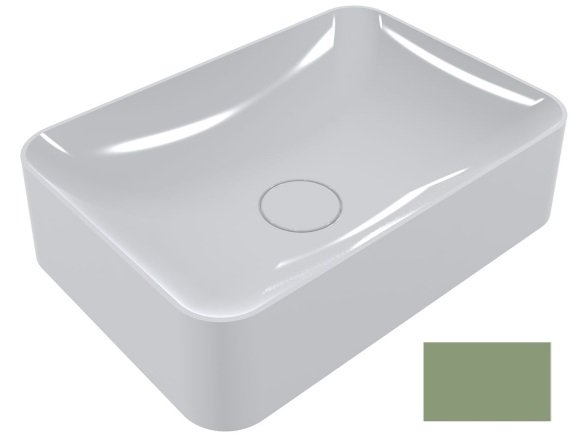 Раковина для ванной Miraggio Debora 50х35 см литой мрамор Miramarble бледно-зеленый 0001180