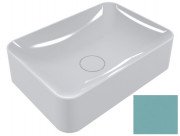 Раковина для ванной Miraggio Debora 50х35 см литой мрамор Miramarble пастельно-бирюзовый 0001667