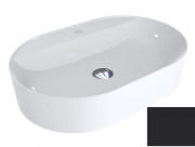 Раковина для ванної Miraggio France 60х40 см литий мармур Miramarble сигнальний чорний 0000307