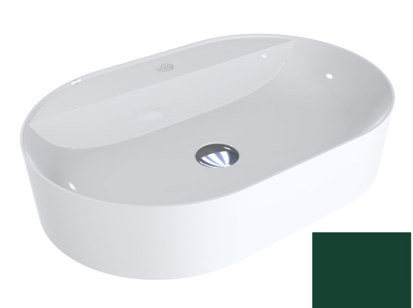 Раковина для ванної Miraggio France 60х40 см мармур мармур Miramarble зелений мох матовий 0000685