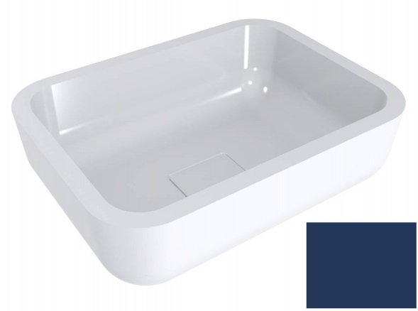 Раковина для ванной Miraggio Monaco 59,5х44,7 см литой мрамор Miramarble cапфирово-синий 0000321