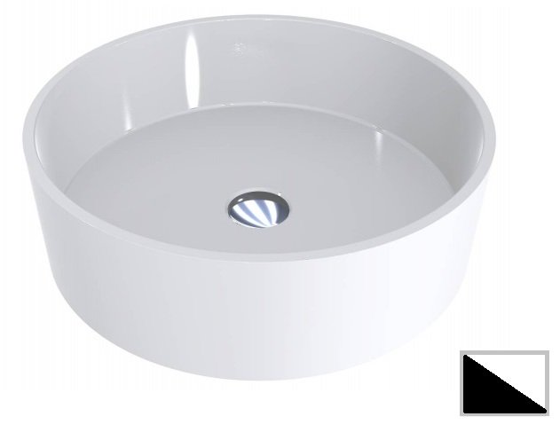 Раковина для ванной Miraggio Sofia Ø47,7 см литой мрамор Miramarble белый/черный матовый 0001687