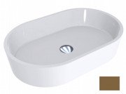 Раковина для ванной Miraggio Sorrento 55х35,1 см литой мрамор Miramarble жемчужно-золотой 0000348