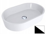 Раковина для ванной Miraggio Sorrento 55х35,1 см литой мрамор Miramarble белый/черный матовый 0000621