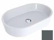 Раковина для ванной Miraggio Sorrento 55х35,1 см литой мрамор Miramarble базальтово-серый матовый 0000968