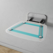 Сиденье для душа Ravak Ovo B Decor II Blueline белый/голубой B8F0000055