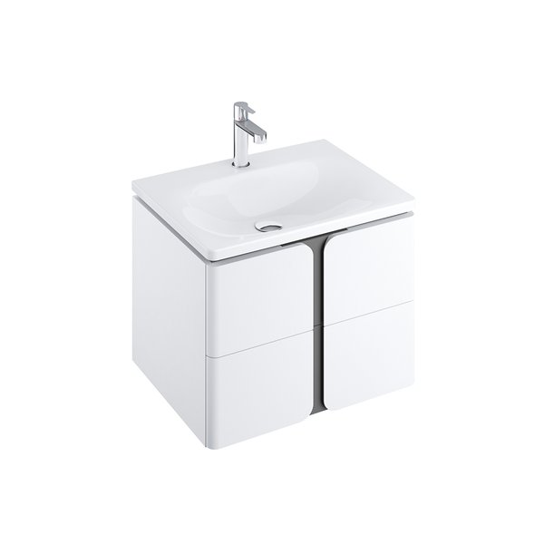 Тумба под раковину Ravak Balance SD 600 подвесная MFPB/МДФ белый/графит X000001367