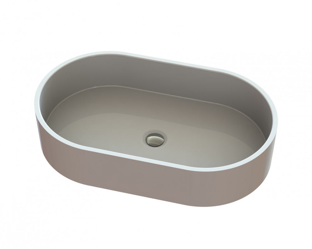 Раковина для ванной Snail Лиана 60х36 см литьевой мрамор белый 172