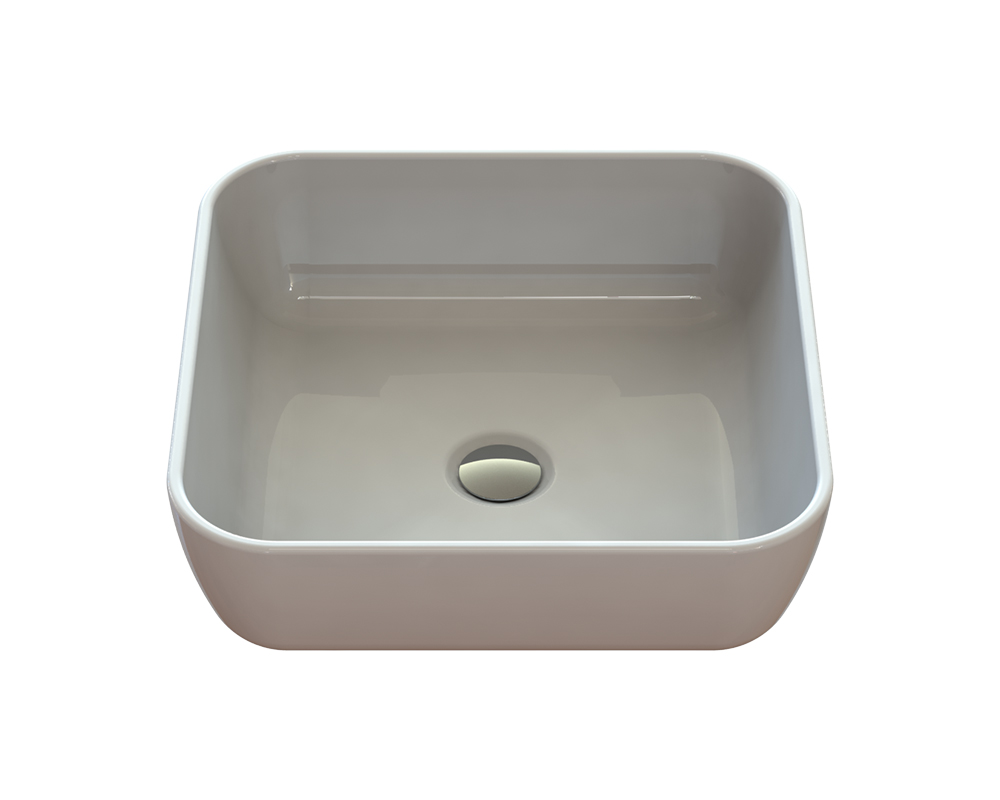 Раковина для ванної Snail Палермо 40х40 см ливарний мармур білий 178