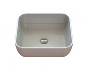 Раковина для ванной Snail Палермо 40х40 см литьевой мрамор белый 178