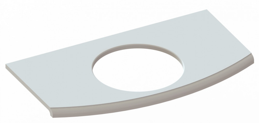 Столешница Snail Грация 90х50 см литьевой мрамор белый 128