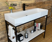 Тумба Snail Джерсі з раковиною Флорида 101,5х43,5 см метал/ливарний мармур 1015LOFT168/1