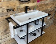 Тумба Snail Фрегат с раковиной Венеция 94х42 см металл/литьевой мрамор 740LOFT106