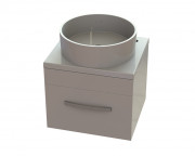 Тумба Snail Адель із раковиною Оазис 50х45 см фарбований МДФ/ливарний мармур білий 500KM170