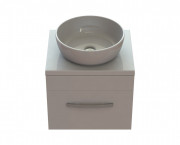 Тумба Snail Адель із раковиною Сакура 50х45 см фарбований МДФ/ливарний мармур білий 500KM177