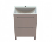 Тумба Snail Бьянко с раковиной Гранд 60х41,5 см крашенный МДФ/литьевой мрамор белый 6003КМ148