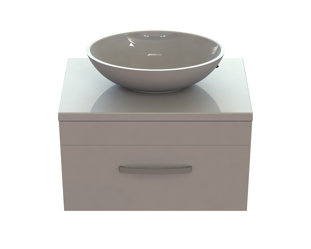 Тумба Snail Мадлен із раковиною Фієста 70х45 см фарбований МДФ/ливарний мармур білий 700KM174