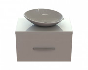 Тумба Snail Мадлен с раковиной Лотос 70х45 см крашенный МДФ/литьевой мрамор белый 700KM173