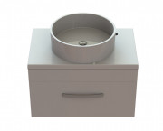 Тумба Snail Мадлен с раковиной Оазис 70х45 см крашенный МДФ/литьевой мрамор белый 700KM170