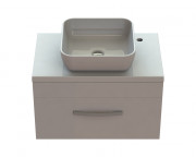 Тумба Snail Мадлен с раковиной Палермо 70х45 см крашенный МДФ/литьевой мрамор белый 700KM178