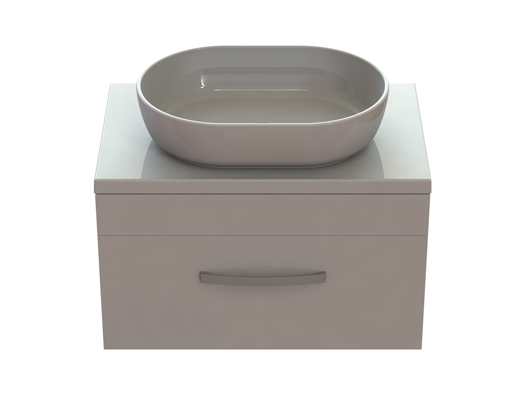 Тумба Snail Мадлен із раковиною Персія 70х45 см фарбований МДФ/ливарний мармур білий 700KM175