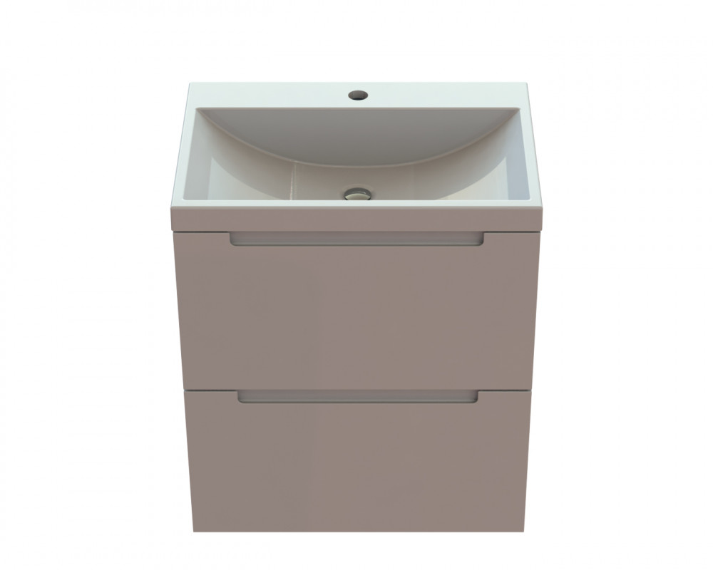 Тумба Snail Стелла с раковиной Богема 60х41,5 см крашенный МДФ/литьевой мрамор белый 6002КМ156