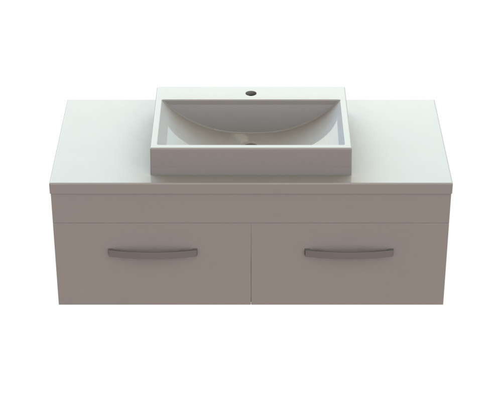 Тумба Snail Венера с раковиной Гранд 120х55 см крашенный МДФ/литьевой мрамор белый 1200KM148