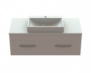 Тумба Snail Венера с раковиной Гранд 120х55 см крашенный МДФ/литьевой мрамор белый 1200KM148