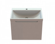 Тумба Snail Виола с раковиной Богема 60х41,5 см крашенный МДФ/литьевой мрамор белый 6001КМ156