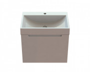 Тумба Snail Виола с раковиной Гранд 60х41,5 см крашенный МДФ/литьевой мрамор белый 6001КМ148