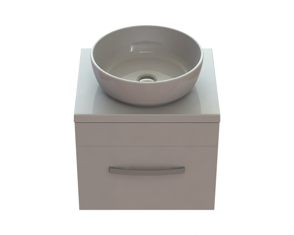 Тумба Snail Адель із раковиною Сакура 50х45 см фарбований МДФ/ливарний мармур білий 500KM177