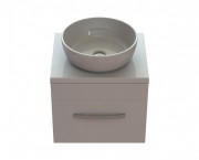 Тумба Snail Адель с раковиной Сакура 50х45 см крашенный МДФ/литьевой мрамор белый 500KM177